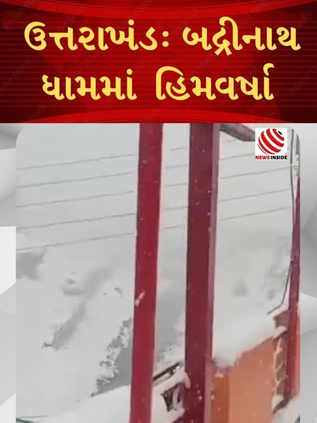 ઉત્તરાખંડ: બદ્રીનાથ ધામમાં  હિમવર્ષા